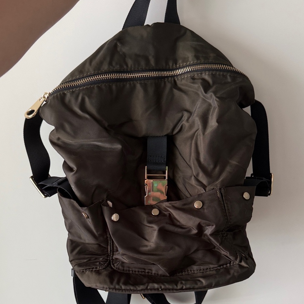 Zara Trafaluc Olive Green Backpack